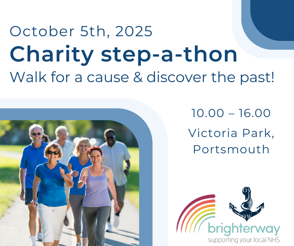 Poter promoting the Brighterway charity step a thon on October 5 2025